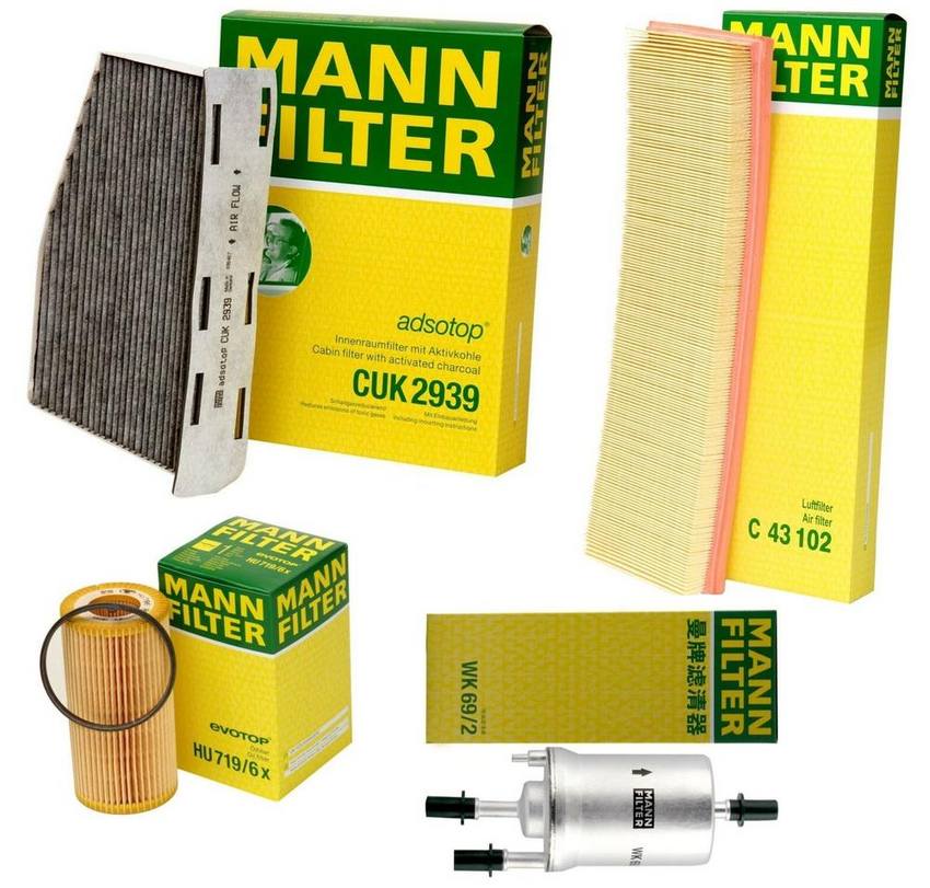 VW Filter Service Kit 1K1819653B - MANN-FILTER 1647907KIT